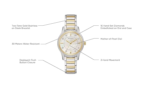 Bulova ブローバ レディース腕時計(クォーツ) 98S134 (173) 楽天市場】送料無料 ブローバ エクセレンシー レディース